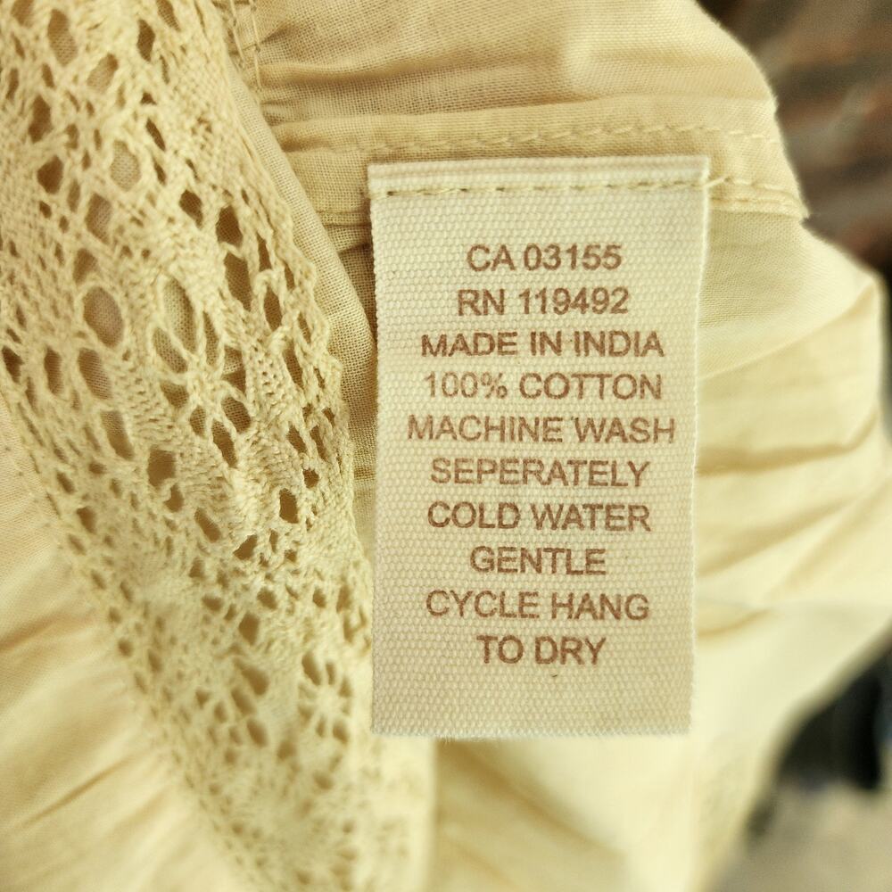 April Cornell for Modern Prairie Size M Cotton Eden Slip Dress Relaxed Ruffled - Picture 6 of 9